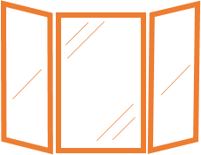 Raamdecoratie voor erker